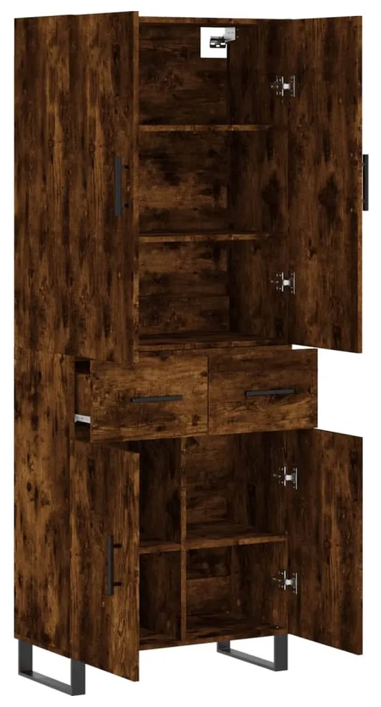 vidaXL Ντουλάπι Καπνιστή Δρυς 69,5x34x180 εκ. από Επεξεργασμένο Ξύλο