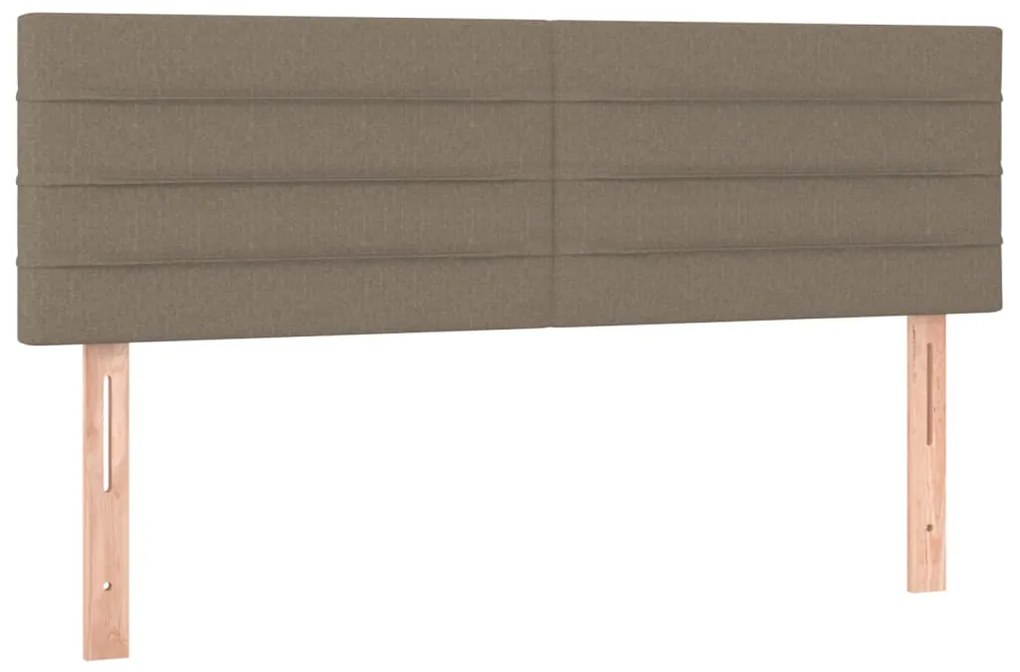 Κεφαλάρι Κρεβατιού LED Taupe 144x5x78/88 εκ. Υφασμάτινο 3121754