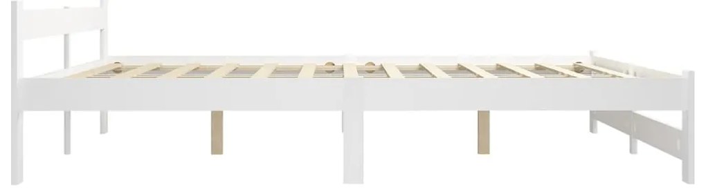 vidaXL Πλαίσιο Κρεβατιού Λευκό 160 x 200 εκ. από Μασίφ Ξύλο Πεύκου