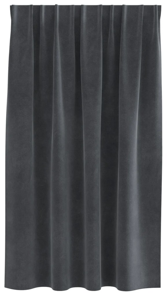 vidaXL Curtains Blackout με Ταινία Κορυφής 2 τεμάχια Ανοιχτό Γκρι Βελούδο