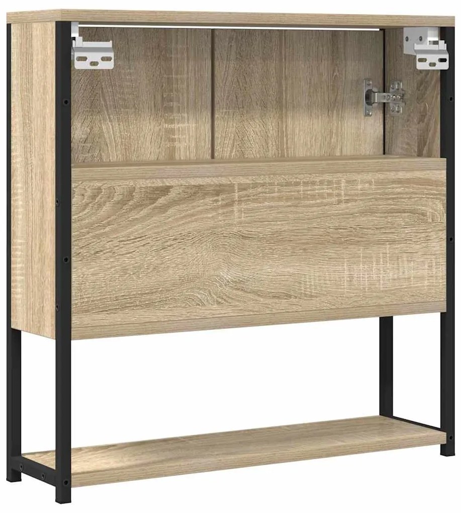vidaXL Καθρέφτης Μπάνιου Μπεζ 60 x 16 x 60 εκ Επεξεργασμένο ξύλο