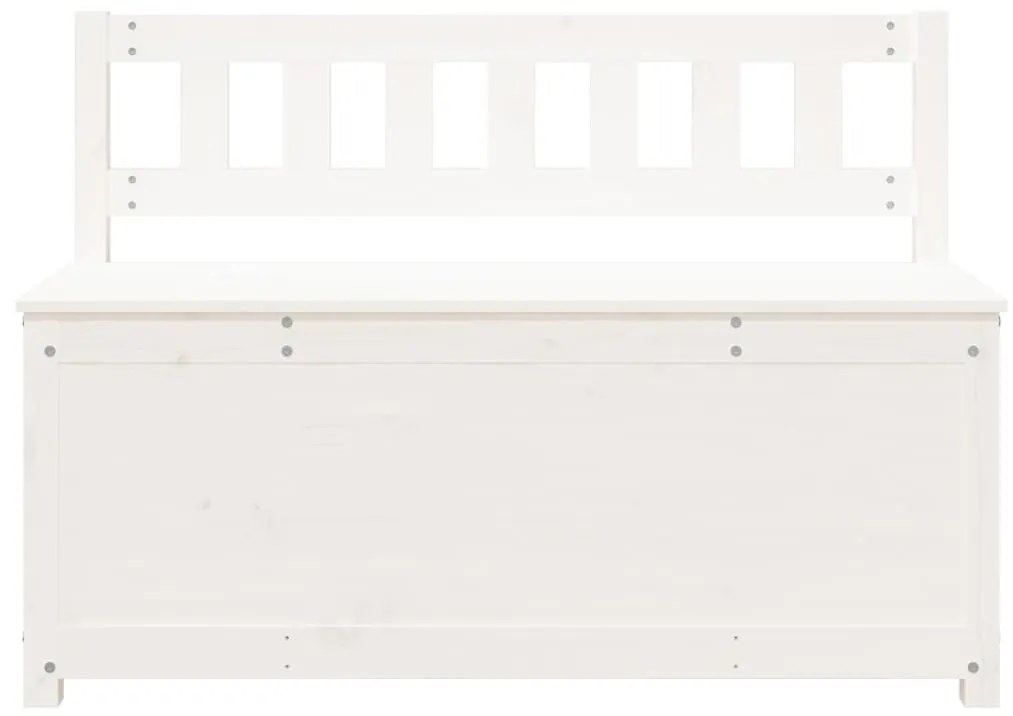 Παγκάκι Λευκό 110 x 41 x 76,5 εκ. από Μασίφ Ξύλο Πεύκου - Λευκό