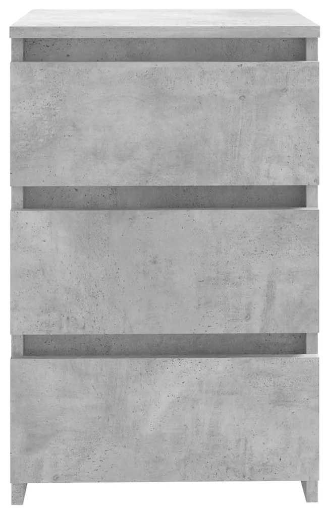 vidaXL Κομοδίνα 2 τεμ. Γκρι Σκυροδέματος 40x35x62,5 εκ. Επεξ. Ξύλο