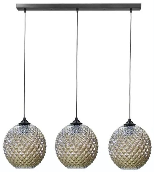 Κρεμαστό Φωτιστικό Οροφής Ράγα BALL GL-5010 RAGA 3L Heronia-02-0372-Φιμέ/Smoke 02-0372
