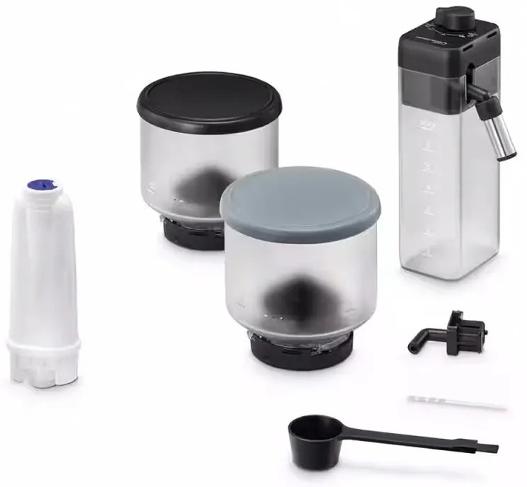 Μηχανή Espresso DeLonghi Rivelia Pebble Grey EXAM440.55.G, 1450W, 19 bar, 1.4l, οθόνη αφής TFT, Twin Shot, Bean Adapt, 17 ποτά, Stone Grey