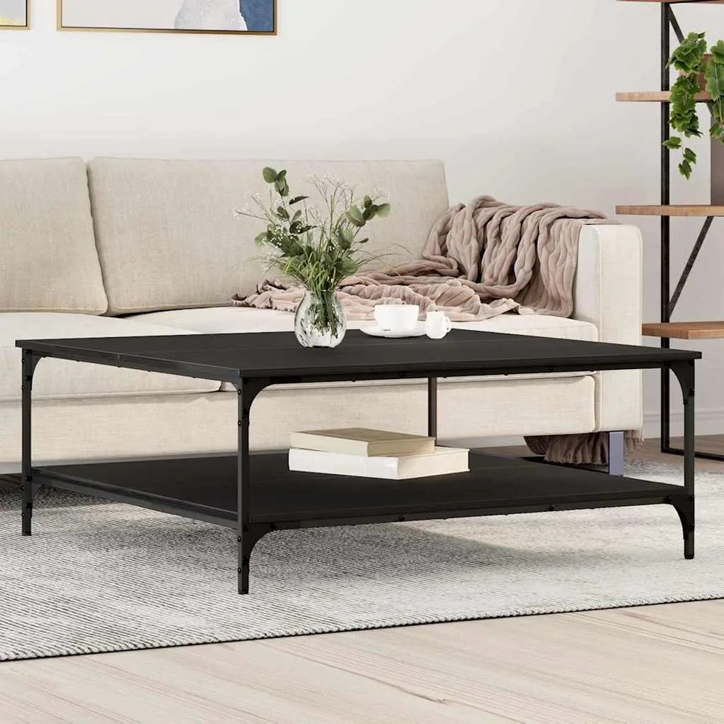 vidaXL Τραπεζάκι σαλονιού Μαύρη δρυς 100 x 100 x 40 cm