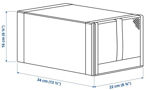 SKUBB κουτί παπουτσιών 22x34x16 cm, 4 τεμ. 804.000.04