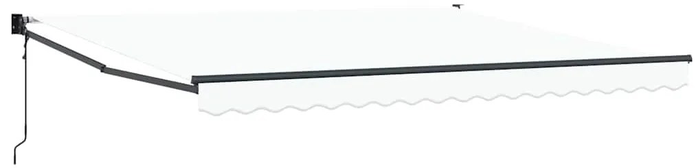 vidaXL Αυτόματη Αναδιπλούμενη Κάλυψη Λευκή 400x300 cm