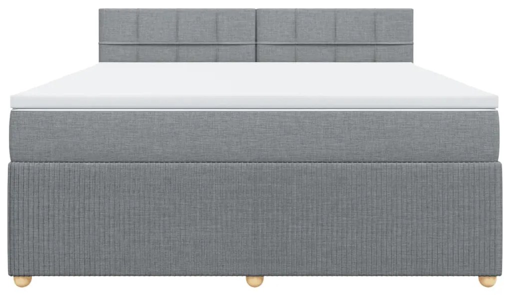 ΚΡΕΒΑΤΙ BOXSPRING ΜΕ ΣΤΡΩΜΑ ΑΝΟΙΧΤΟ ΓΚΡΙ 180X200 ΕΚ. ΥΦΑΣΜΑΤΙΝΟ 3289835