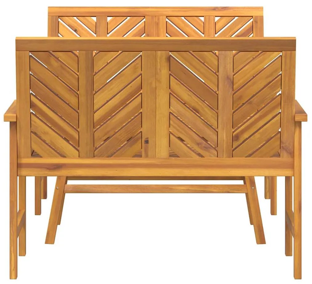 vidaXL Σετ Ξαπλώστρας Κήπου 3 pcs Καφέ Στερεό Ξύλο Ακακίας