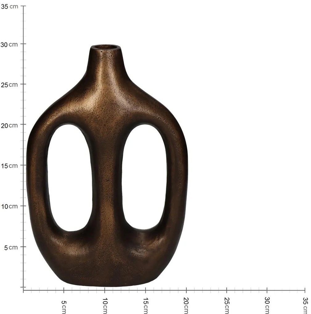 Βάζο ArteLibre Μπρονζέ Αλουμίνιο 19x6.5x30cm