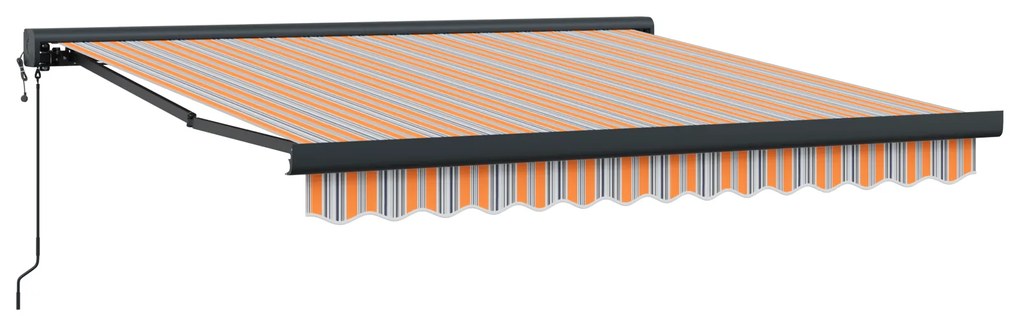 vidaXL Αυτόματη Τέντα Πολύχρωμη Ριγέ 350x250 cm