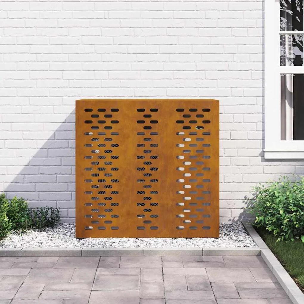 vidaXL Κάλυμμα κλιματιστικού Σκ rusty 110 x 50 x 105 εκ
