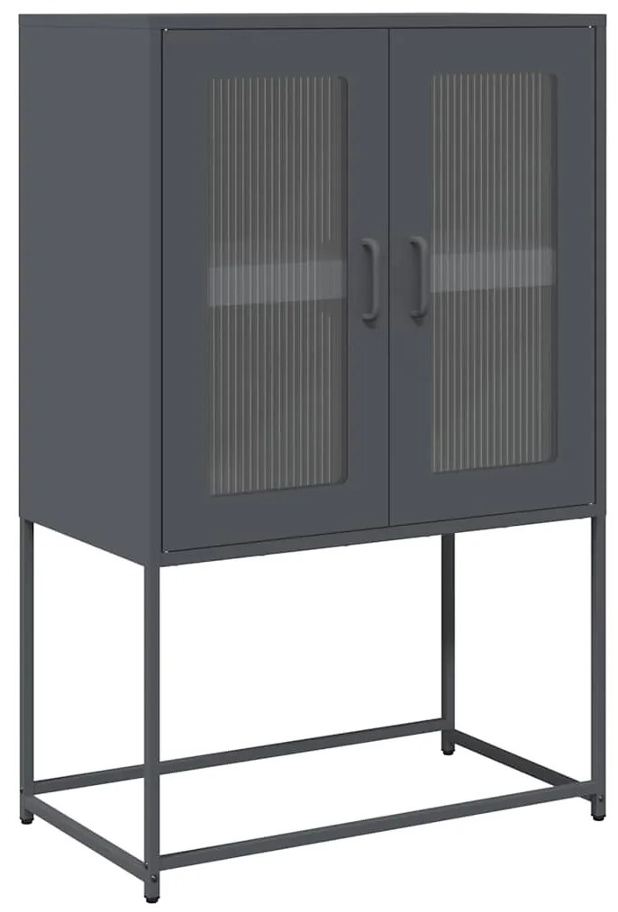 vidaXL Highboard Ανθρακί 68x39x107 cm Χάλυβας