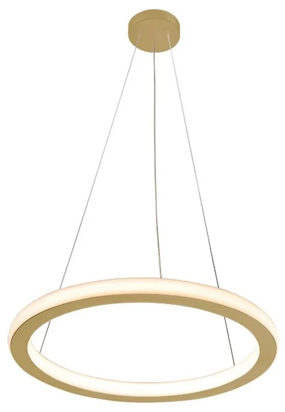 Φωτιστικό Οροφής Κρεμαστό 01381-03 32W LED 3000K 2550Lm D40cm Gold Luma