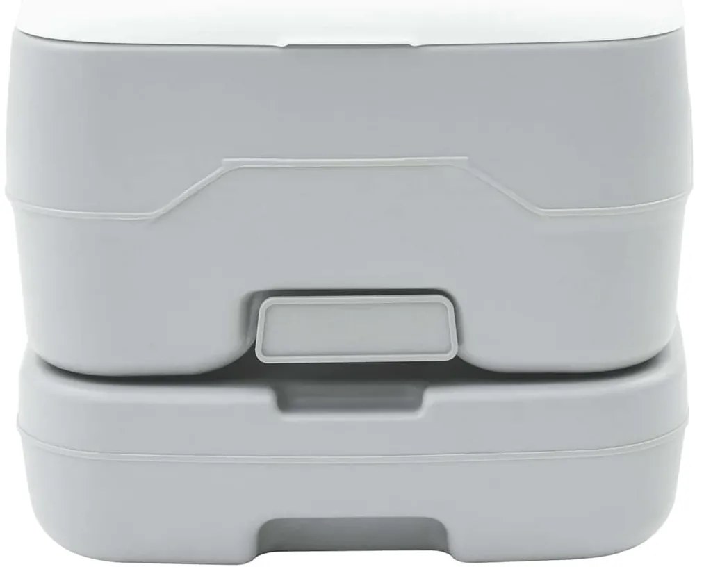 vidaXL Τουαλέτα Κάμπινγκ Γκρι και Λευκό 41,5 x 36,5 x 30 cm