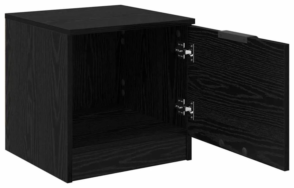 vidaXL Ντουλάπι κρεβατιού 2 pcs Μαύρη δρυς 40 x 39 x 40 εκ.