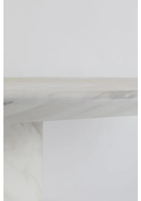 Τραπέζι Artistico Μάρμαρο Λευκό 200x100x76εκ - Λευκό