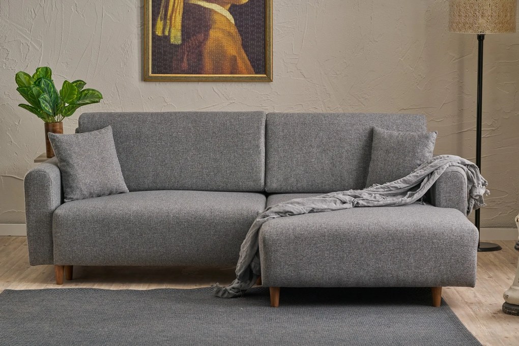 Corner Sofa-Bed Mane Right - Grey Grey
