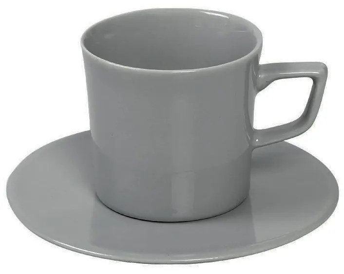 Φλυτζάνι Espresso 100ml + Πιατάκι Espiel Essentials Light Grey OWA105K6
