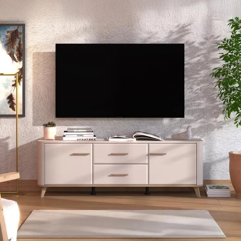 Έπιπλο τηλεόρασης DARWEN 154 3K2F2V Cashmere - Artisan Oak 154x40x53εκ. 154x40x53 εκ.