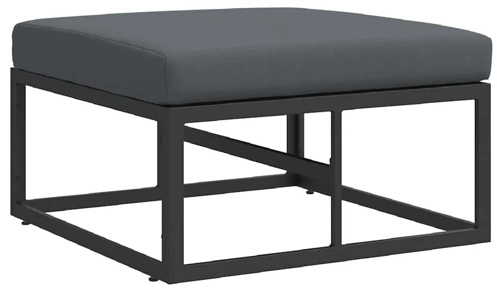 vidaXL Σετ Καναπέ Κήπου με μαξιλάρι 4 pcs Μαύρο Αλουμίνιο