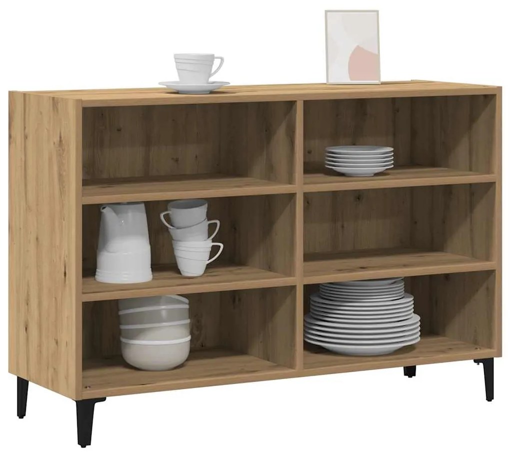 vidaXL Ραφιέρα Αρτισιανή Δρυς 103,5 x 35 x 70 εκ. από Επεξεργ. Ξύλο
