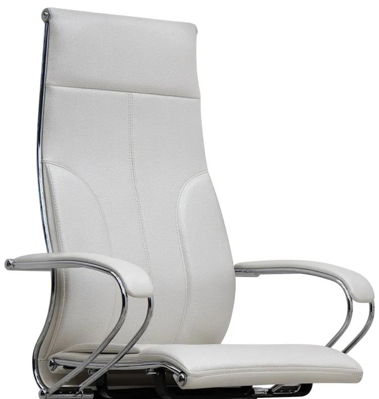 Καρέκλα γραφείου εργονομική Samurai-6 Megapap από τεχνόδερμα σε λευκό 70x70x122/133εκ. - Τεχνόδερμα - GP008-0033