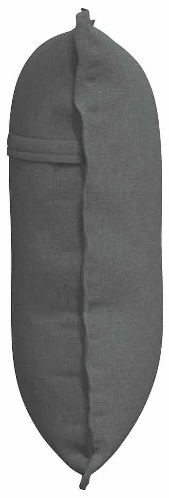 vidaXL Μαξιλάρι Πλάτης Σκούρο Γκρι 60 x 19 x 50 εκ ύφασμα