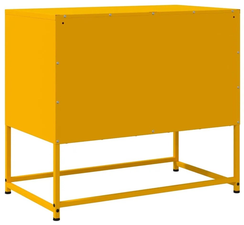 Έπιπλο Τηλεόρασης Μουσταρδί Κίτρινο 68,5x39x60,5 εκ. από Ατσάλι - Κίτρινο