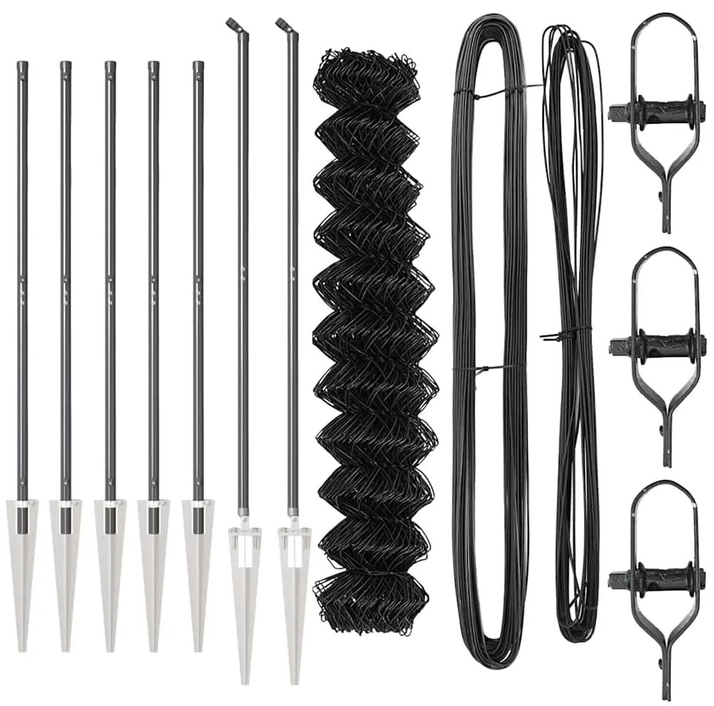 vidaXL Στύλος Περιφράξεων Γκρι 10 x 1,2 μ (40 x 40 mm πλέγμα)