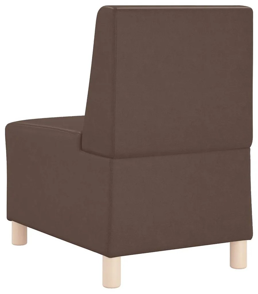 vidaXL Μοναδικός Καναπές χωρίς Χερούλια 2 pcs Καφέ 55 x 74 x 82 εκ.