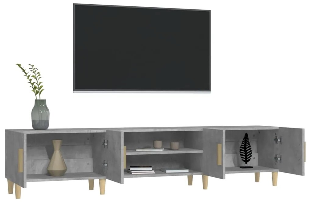 vidaXL Έπιπλο Τηλεόρασης Γκρι Σκυρ. 180x31,5x40 εκ. Επεξ. Ξύλο