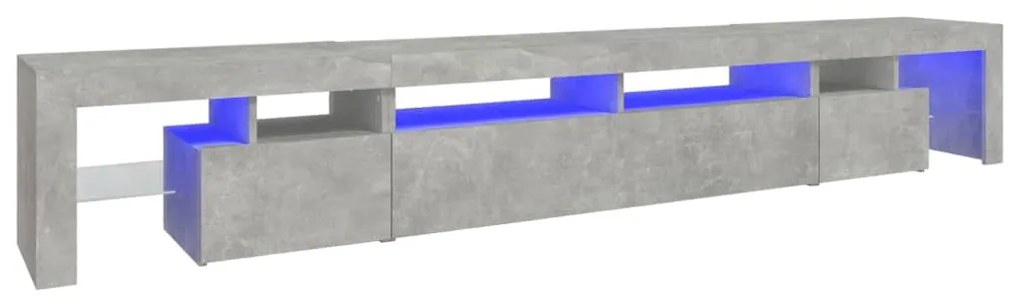 vidaXL Έπιπλο Τηλεόρασης με LED Γκρι Σκυροδέματος 260x36,5x40 εκ.