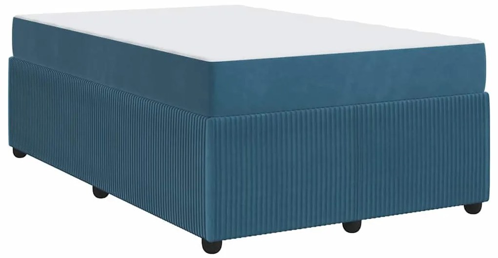 vidaXL Σκελετός κρεβατιού με στρώμα Άλλο Μπλε 120 x 190 cm Βελούδο