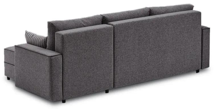 Γωνιακός καναπές - κρεβάτι Ece Megapap δεξιά γωνία υφασμάτινος με αποθηκευτικό χώρο χρώμα γκρι 242x150x88εκ. - Ύφασμα - PRGP043-0065,5