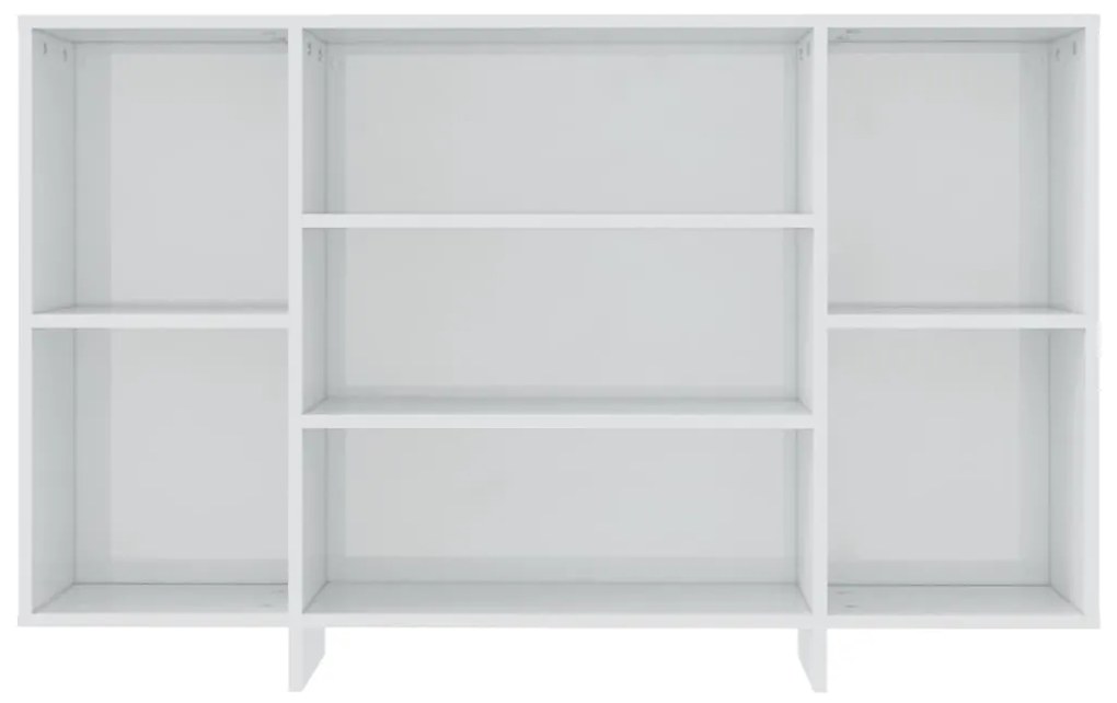 vidaXL Μπουφές Γυαλιστερός Λευκός 120 x 30 x 75 εκ. από Επεξ. Ξύλο