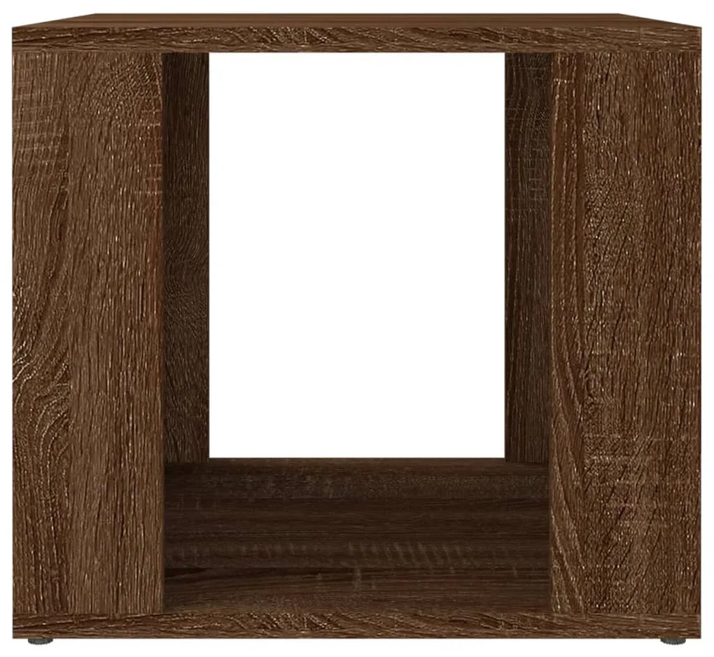 vidaXL Κομοδίνο Καπνιστή Δρυς 41x40x36 εκ. από Επεξεργασμένο Ξύλο