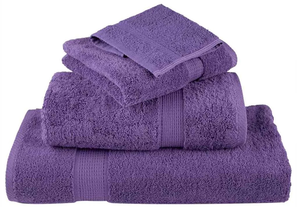 vidaXL a Πετσέτες Προσώπου SOLUND 4 pcs Μοβ Βαμβάκι