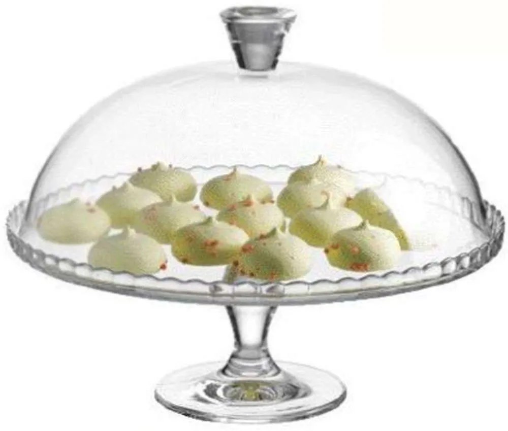 Τουρτιέρα Με Καπάκι Και Πόδι Patisserie SP95200G1 Φ32x26cm Clear Espiel Γυαλί