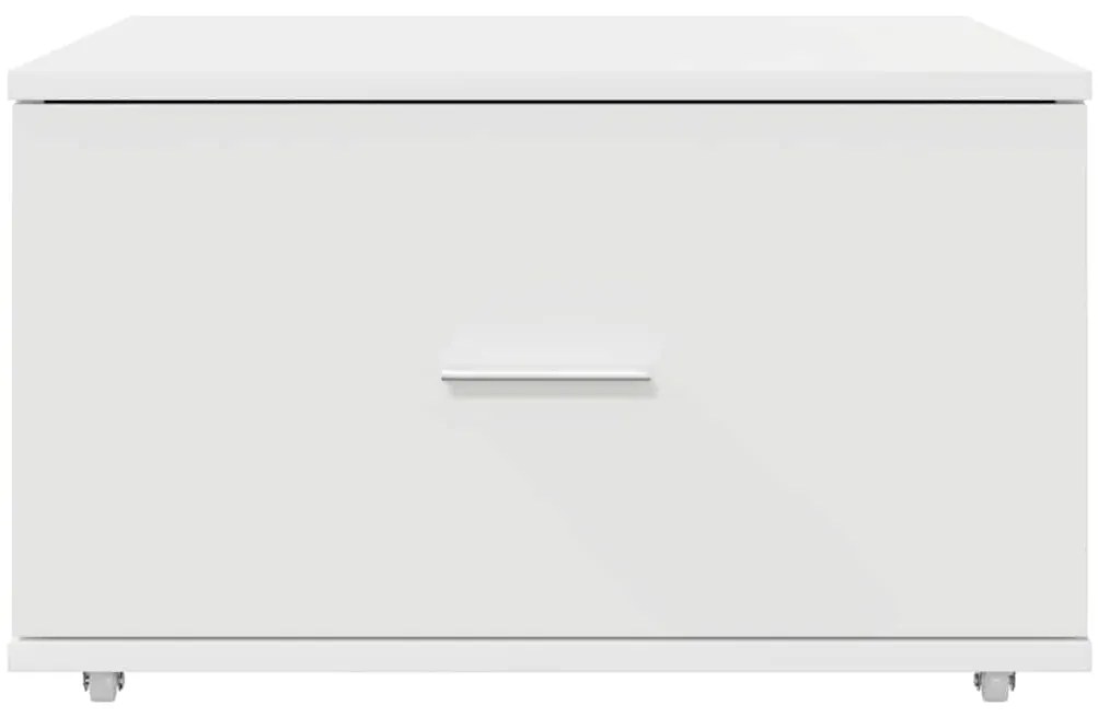 vidaXL Ντουλάπι με Συρτάρια Λευκό 55 x 45 x 33.5 εκ Επεξεργασμένο ξύλο