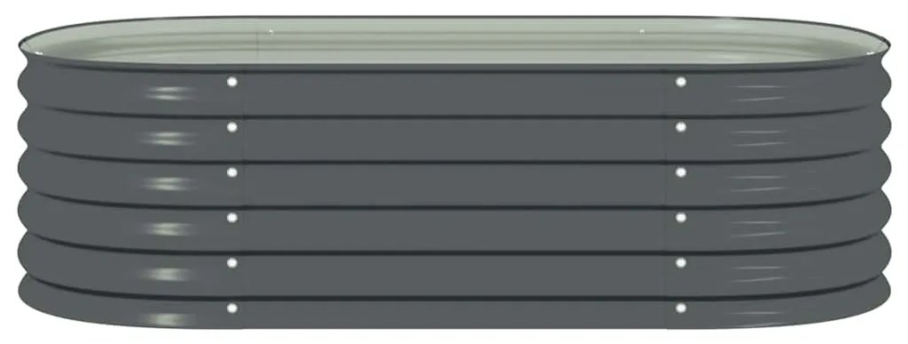 vidaXL Ζαρντινιέρα Υπερυψωμένη Γκρι 160x80x44 εκ. Γαλβανισμ. Χάλυβας