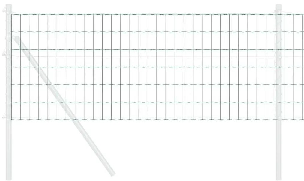 vidaXL Φράχτης Εuro Πράσινο 0.8 x 25 m Σίδηρος με επικάλυψη PVC