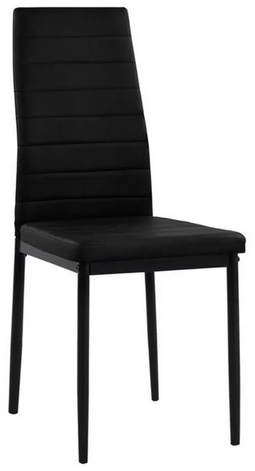 Καρέκλα Lady HM0037.12 (Σετ 4τμχ) 40x48x95cm Black Metal, Technoderma