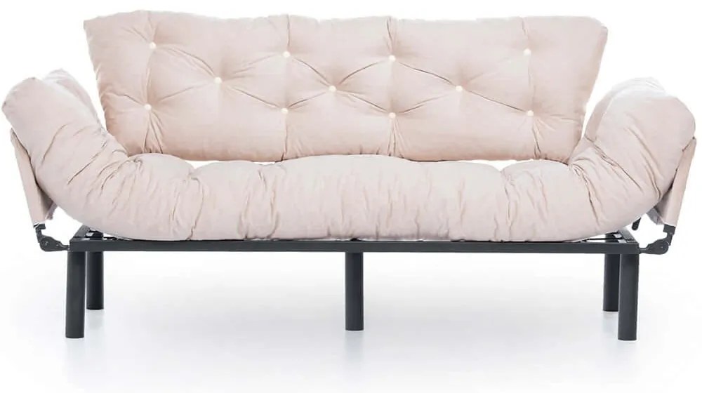 Καναπές - Κρεβάτι Τριθέσιος Nitta 859FTN1360 185x70x85cm Cream