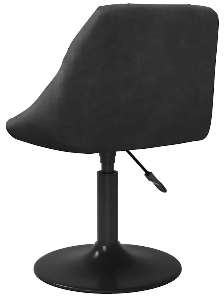 vidaXL Καρέκλες Τραπεζαρίας Περιστρεφόμενες 2 τεμ. Μαύρες Βελούδινες