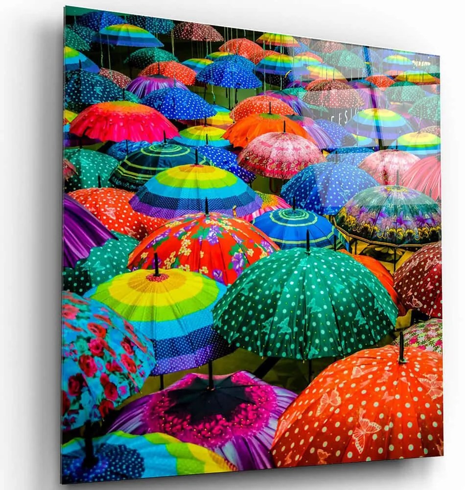 Πίνακας Γυάλινος 231MDF1895 60x60cm Multi Wallity Square Γυαλί
