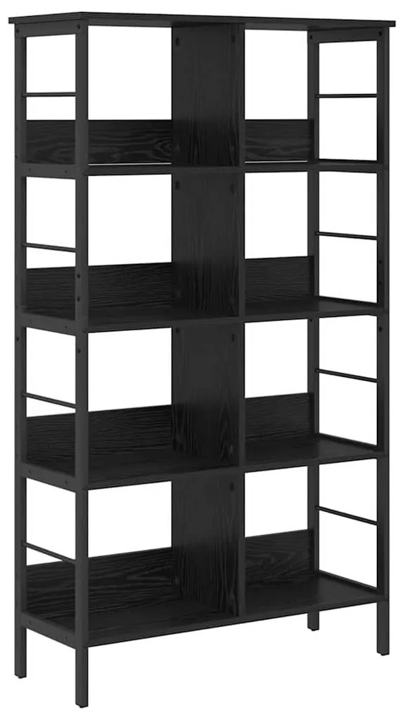vidaXL Ράφι Βιβλίων Μαύρη Οξυά 82 x 32 x 144,5 εκ. Επεξεργασμένο ξύλο