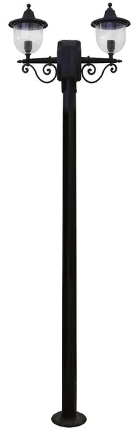 Κολόνα επιδαπέδιο φωτιστικό μαύρο Hercules 810 LP-810EB 2L H228 Heronia-10-0329-Μαύρο 10-0329