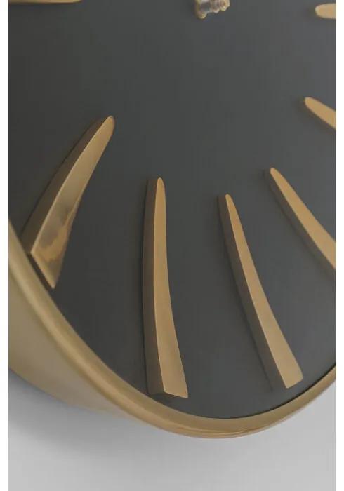 Ρολόι Τοίχου Charm Μαύρο - Χρυσό 51x51 εκ. 51x5x51εκ - Μαύρο